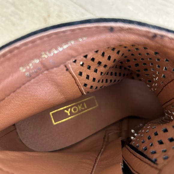 Yoki Black Perforated Ankle Booties - Women - Picture 5 of 5